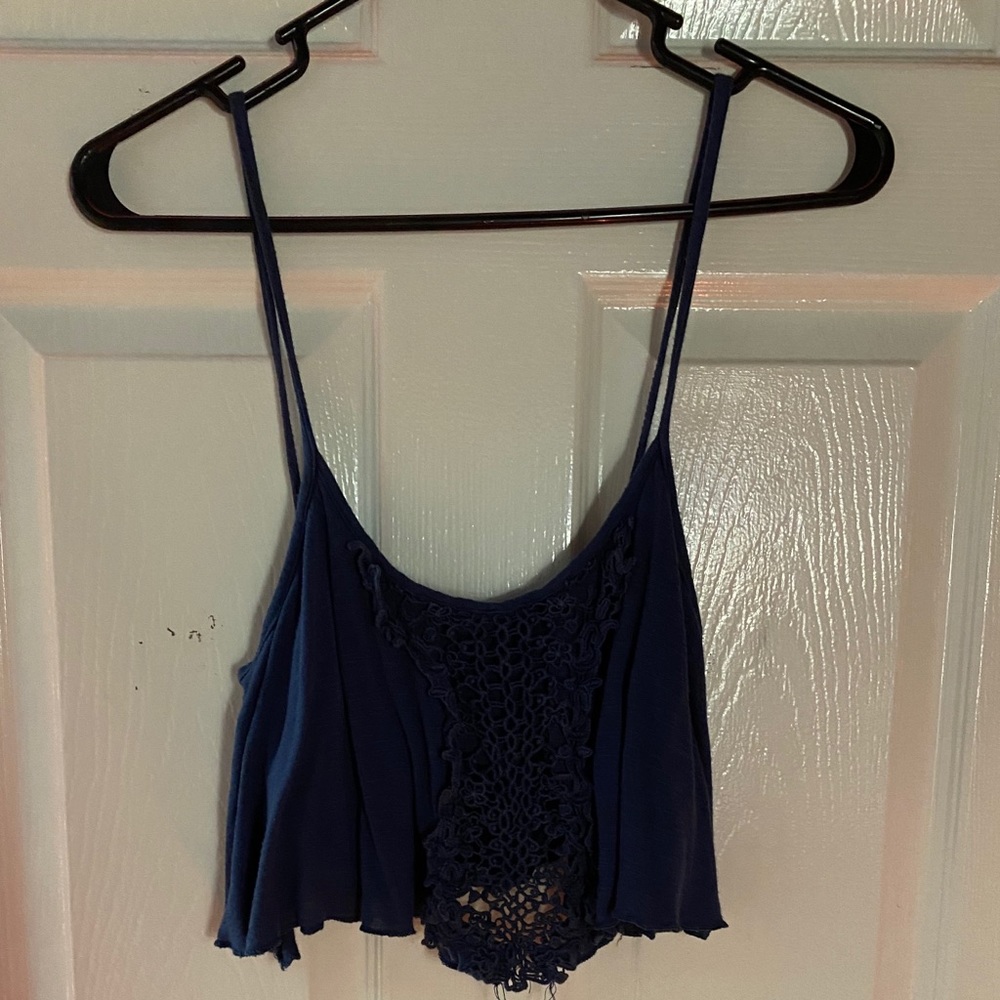 Blue Crop Top